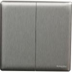 Schneider Electric 施耐德電氣 NUX32_1_SS UNICA X 16AX 250V~ 雙位單控開關掣 (炫星銀)